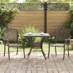 Set masă de grădină 3 pcs Bronz Aluminiu turnat GartenMobel Dekor