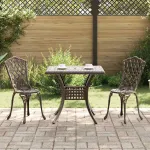 Set masă de grădină 3 pcs Bronz Aluminiu turnat GartenMobel Dekor