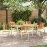 Scaun pentru Grădină 6 pcs Maro Lemn Solid de Acacia GartenMobel Dekor
