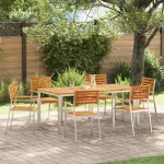 Scaun pentru Grădină 6 pcs Ulei Natural Lemn Solid de Acacia GartenMobel Dekor