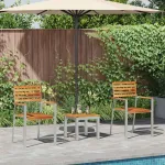Set de masă pentru grădină 3 pcs Maro Lemn solid de tec GartenMobel Dekor