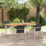 Set de masă pentru grădină 5 pcs Maro Lemn solid de tec GartenMobel Dekor