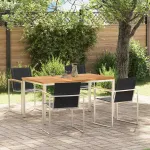Set de masă pentru grădină 5 pcs Maro Lemn solid de tec GartenMobel Dekor