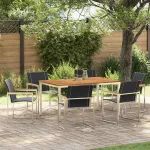 Set de masă pentru grădină 7 pcs Maro Lemn Solid de Acacia GartenMobel Dekor