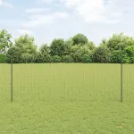 Gard cu Stâlp Gri 1,4 x 10 m Oțel și PVC GartenMobel Dekor