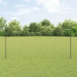 Gard cu Stâlp Gri 1,5 x 10 m Oțel și PVC GartenMobel Dekor
