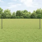 Gard cu Stâlp Gri 0,6 x 50 m Oțel și PVC GartenMobel Dekor