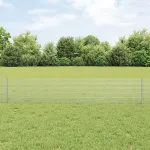 Gard cu Stâlp Argintiu 0,4 x 10 m Oțel GartenMobel Dekor