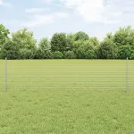 Gard cu Stâlp Argintiu 0,5 x 100 m Oțel GartenMobel Dekor