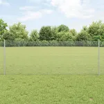 Gard cu Stâlp Argintiu 0,8 x 100 m Oțel GartenMobel Dekor