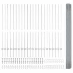 Gard cu Stâlp Argintiu 1,4 x 50 m Oțel GartenMobel Dekor