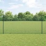 Gard cu Stâlp Verde 1,2 x 25 m Oțel și PVC GartenMobel Dekor