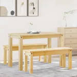 Set de sufragerie din 3 piese PANAMA din lemn masiv de pin GartenMobel Dekor