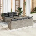 Set de canapele pentru grădină Gri deschis 55 x 55 x 37 cm GartenMobel Dekor