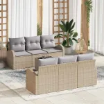 Set de canapele pentru grădină Bej 55 x 55 x 37 cm poliratan GartenMobel Dekor