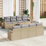Set de canapele pentru grădină Bej 55 x 55 x 37 cm poliratan GartenMobel Dekor