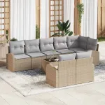 Set de canapele pentru grădină Bej și gri 55 x 55 x 37 cm GartenMobel Dekor