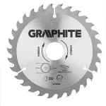 Panza ferastrau circular 30 dinti varfuri HM 165x30mm GRAPHITE 57H652 HardWork ToolsRange