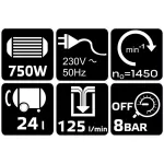 Compresor fara ulei 24 l NEO TOOLS 12K021-1 HardWork ToolsRange