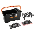 Set montaj placi :galeata cu gratar si role 24L+drisca cu cauciuc+drisca cu burete moale NEO TOOLS 50-254 HardWork ToolsRange