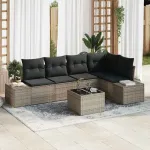 Set de canapele pentru grădină 6 pcs Gri poliratan GartenMobel Dekor
