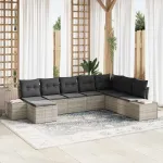 Set de canapele pentru grădină cu pernă 8 pcs poliratan GartenMobel Dekor