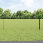 Gard cu Stâlp Verde 0,8 x 10 m Oțel și PVC GartenMobel Dekor