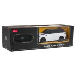 Mașină cu telecomandă Range Rover Sport SV albă, scara 1:24