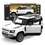 Macheta auto metalica Land Rover Defender 90 alb, scara 1:24