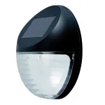 Lampa solara LED de perete pentru exterior, IP44, autonomie 12 ore, neagra