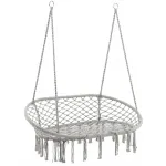 Scaun leagan suspendat dublu pentru casa si gradina, Sersimo, gri