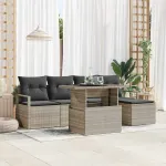 Set de canapele pentru grădină cu pernă 6 pcs Gri deschis GartenMobel Dekor