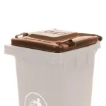Capac maro de schimb pentru container de gunoi Mirpol 120 litri, HDPE