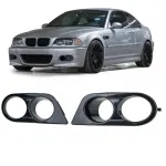 Capace de faruri de ceata pentru bara fata negru lucios, potrivite pentru BMW Seria 3 E46 98-07 Performance AutoTuning