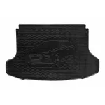 Covor de cauciuc pentru portbagaj de la Rigum, potrivit pentru Hyundai i30 Fastback după 2018, cu logo-ul siluetei vehiculului, negru Performance AutoTuning