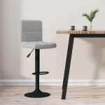 Scaun de bar, gri deschis, catifea GartenMobel Dekor