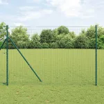 Gard cu Stâlp Verde 1,6 x 10 m Oțel și PVC GartenMobel Dekor