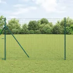 Gard cu Stâlp Verde 1,6 x 10 m Oțel și PVC GartenMobel Dekor