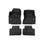 Mănuși din cauciuc și covorașe din mochetă 2 în 1 potrivite pentru Porsche Macan 2013-2024 din seria Frogum 5D Race Rock, set de 4 piese, culoare neagră Performance AutoTuning