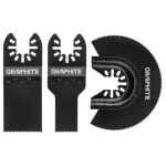 Set accesorii taiere lemn pentru multifunctional cu vibratii 3 buc. GRAPHITE 56H070 HardWork ToolsRange