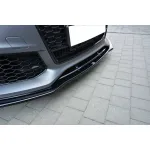 Spoiler Maxton Design versiunea 1 potrivit pentru bara frontală RS7 pe Audi A7 C7 2014-2017, lac negru Performance AutoTuning