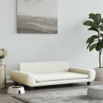Pat de câini, crem, 100x54x33 cm, catifea GartenMobel Dekor