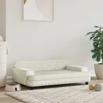 Pat de câini, crem, 90x53x30 cm, catifea GartenMobel Dekor