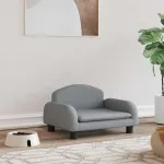 Pat de câini, gri deschis, 50x40x30 cm, material textil GartenMobel Dekor