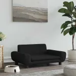 Pat de câini, negru, 70x45x33 cm, catifea GartenMobel Dekor