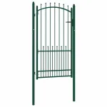 Poartă de gard, Verde 100 x 175 cm Oțel vopsit în pulbere GartenMobel Dekor