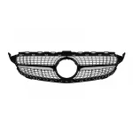 Grilă crom/neagră cu diamant, potrivită pentru Mercedes C-Class W205 sedan, S205 break, C205 coupe 2014-2018 fără deschidere pentru cameră Performance AutoTuning
