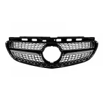 Grilă diamantată crom/neagră potrivită pentru Mercedes E-Class W212 2014-2016 Performance AutoTuning