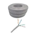 Cablu retea CAT6 UTP CCA 100m, 4x2x0.50 mm, gri pentru LAN
