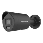 Cameră IP Hikvision AcuSense 4MP, 2.8 mm, IR 40 m, microfon, PoE, neagră